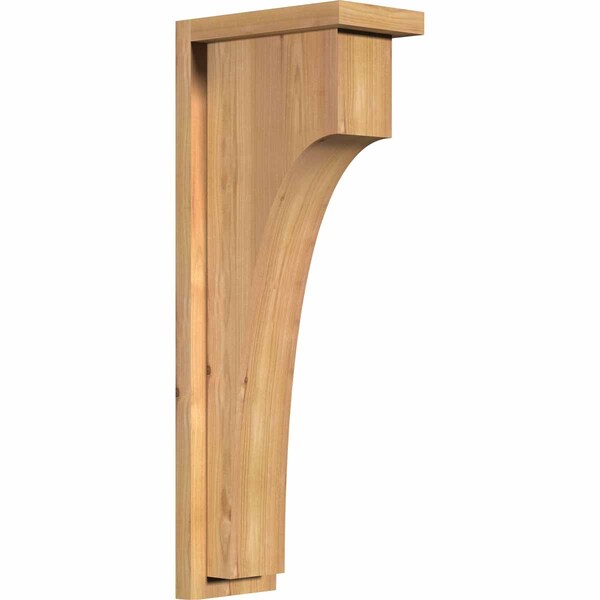 Ekena Millwork Huntington Smooth Corbel w/Backplate, Western Red Cedar, 5 1/2"W x 10"D x 26"H COR06X10X26HUN01SWR - main